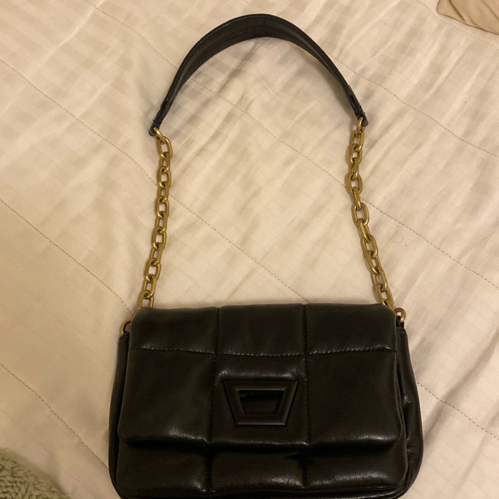 Black zara shoulder bag